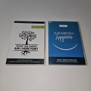 2 Rick Warren Small Group Study DVD Lot What On Earth Here For Habits Happiness